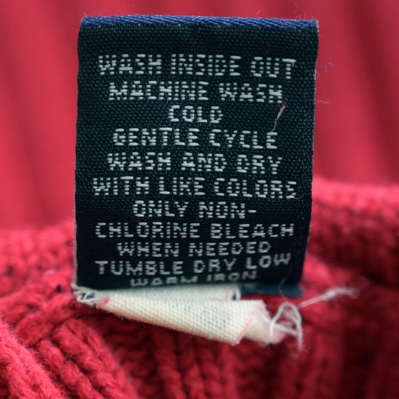 2000s GAP Red Cotton Ribbed Turtleneck Sweater Size S | Thick Knit - Picture 8 of 9